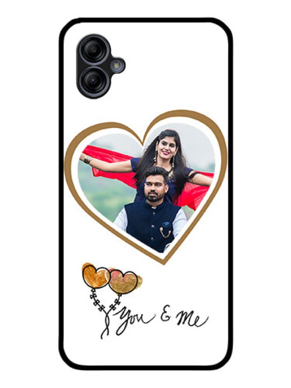 Custom Galaxy M04 Custom Glass Mobile Case - You & Me Design