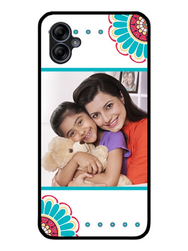 Custom Galaxy M04 Custom Glass Phone Case - Flower Design
