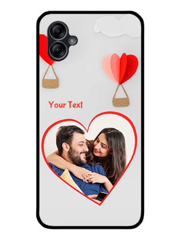 Custom Galaxy M04 Custom Glass Mobile Case - Parachute Love Design