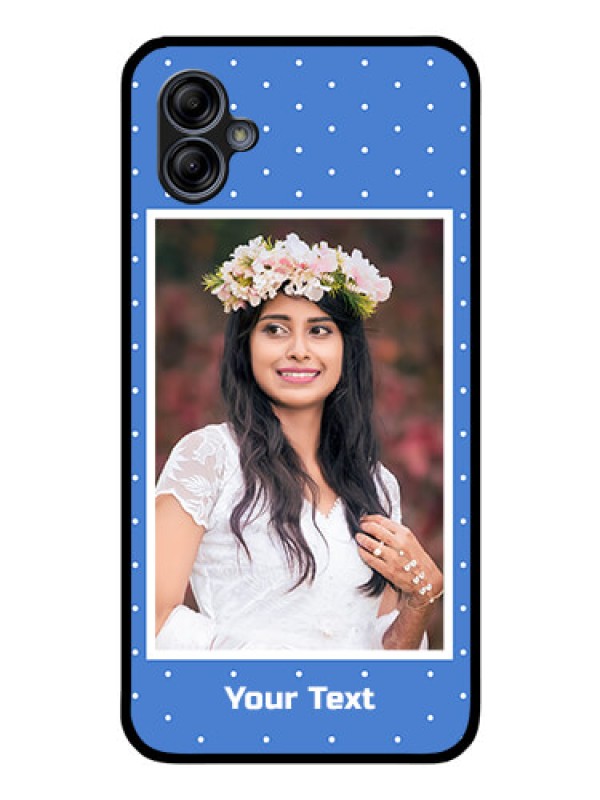Custom Galaxy M04 Photo Printing on Glass Case - Polka dots design