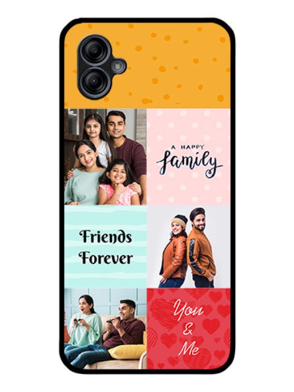 Custom Galaxy M04 Personalized Glass Phone Case - Images with Quotes Design