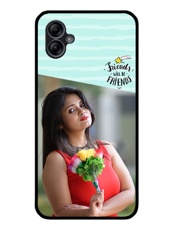 Custom Galaxy M04 Custom Glass Phone Case - Friends Picture Icon Design
