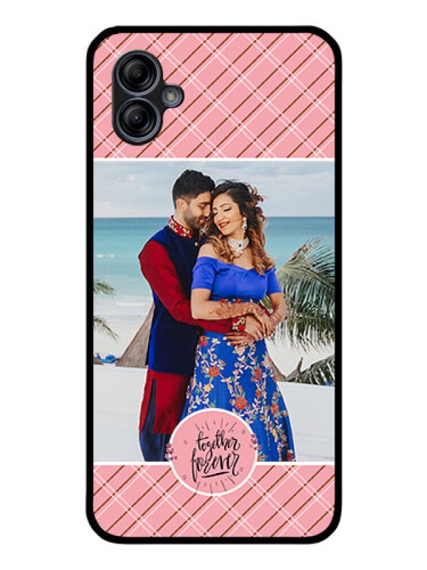 Custom Galaxy M04 Personalized Glass Phone Case - Together Forever Design