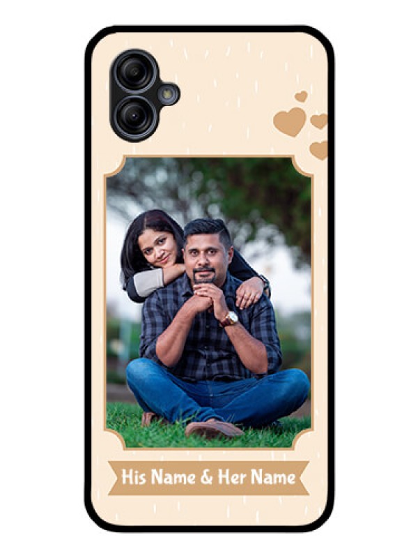 Custom Galaxy M04 Custom Glass Phone Case - with confetti love design