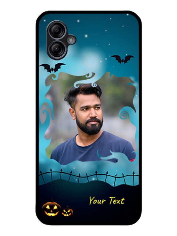 Custom Galaxy M04 Custom Glass Phone Case - Halloween frame design