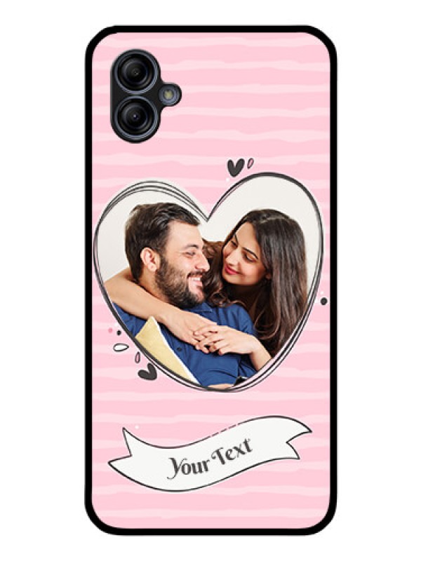 Custom Galaxy M04 Custom Glass Phone Case - Vintage Heart Design