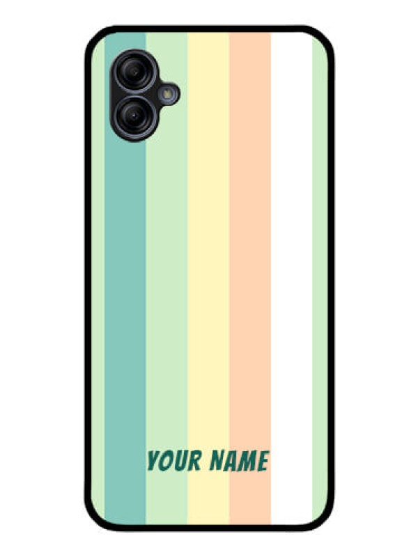 Custom Galaxy M04 Photo Printing on Glass Case - Multi-colour Stripes Design