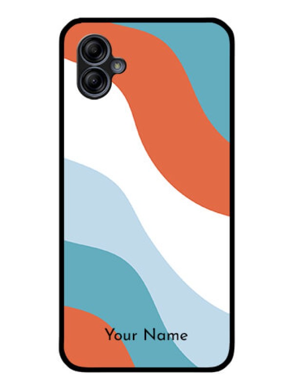 Custom Galaxy M04 Custom Glass Mobile Case - coloured Waves Design