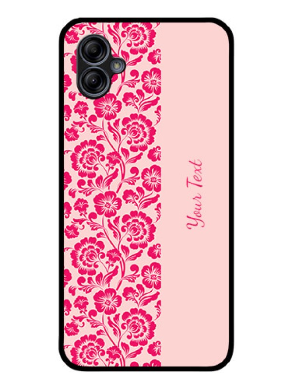 Custom Galaxy M04 Custom Glass Phone Case - Attractive Floral Pattern Design