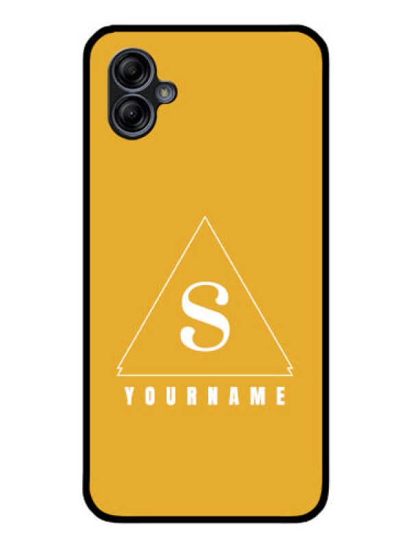 Custom Galaxy M04 Personalized Glass Phone Case - simple triangle Design