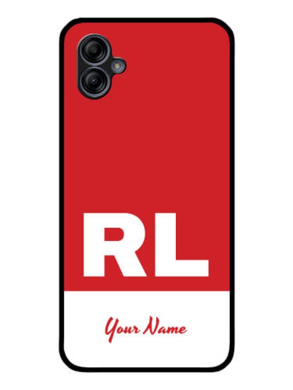 Custom Galaxy M04 Personalized Glass Phone Case - dual tone custom text Design