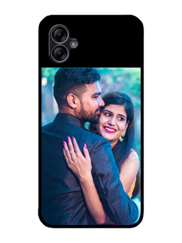 Custom Galaxy M04 Custom Glass Phone Case - Upload Full Picture With Custom Color Design