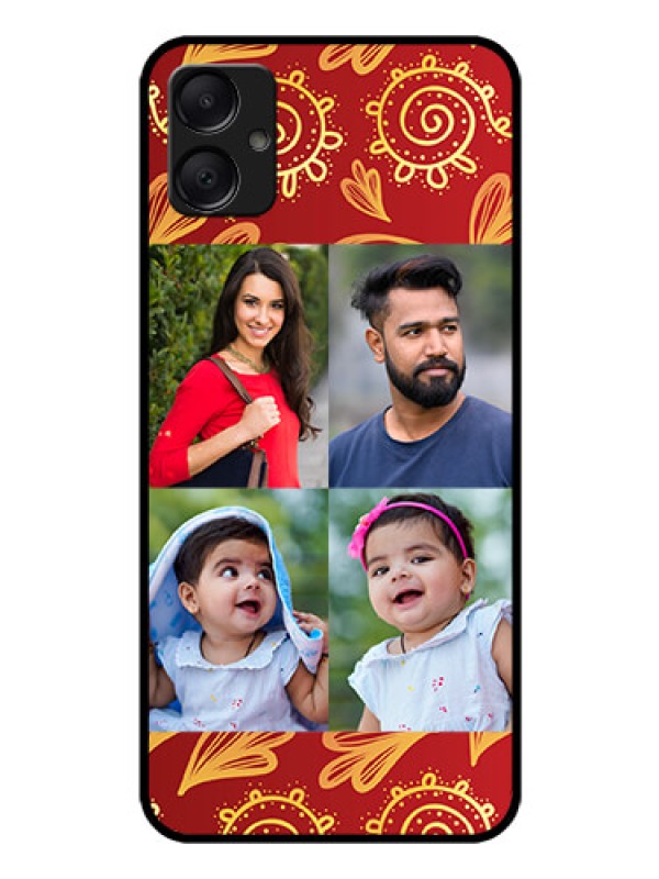 Custom Galaxy M05 Custom Glass Phone Case - 4 Image Traditional Design