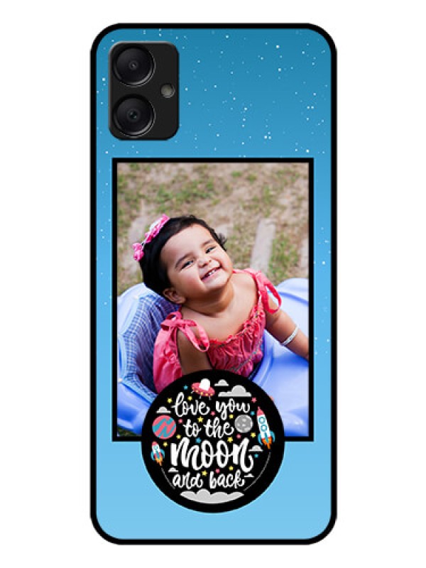Custom Galaxy M05 Custom Glass Phone Case - Wave Pattern Colorful Design