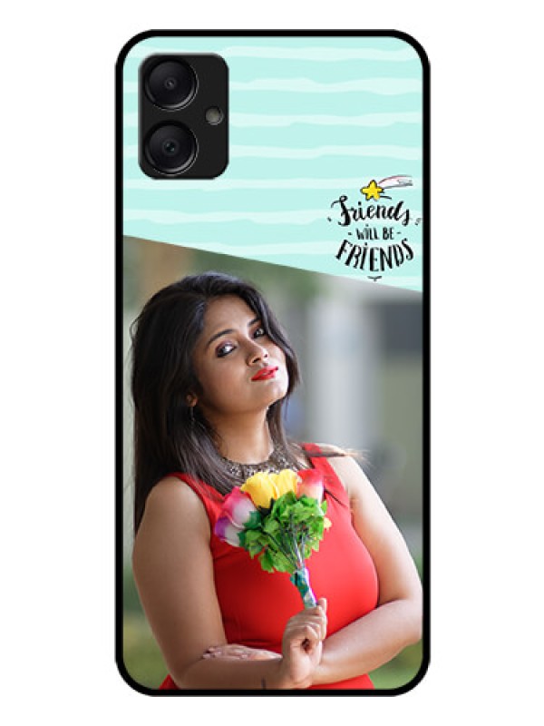Custom Galaxy M05 Custom Glass Phone Case - Friends Picture Icon Design