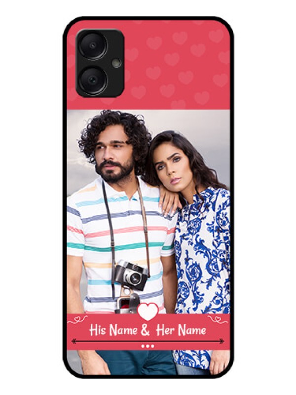 Custom Galaxy M05 Custom Glass Phone Case - Simple Love Design