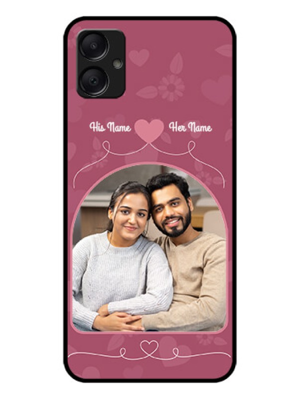 Custom Galaxy M05 Custom Glass Phone Case - Love Floral Design