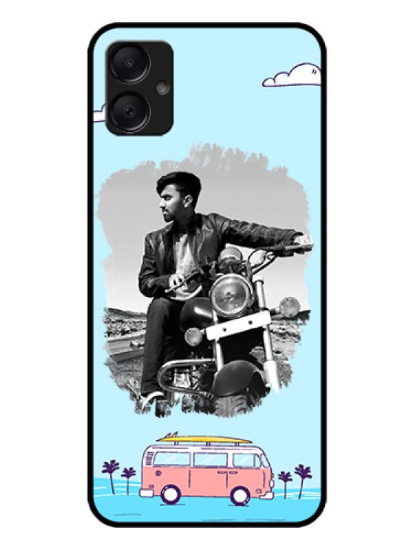 Custom Galaxy M05 Custom Glass Phone Case - Travel and Adventure Design
