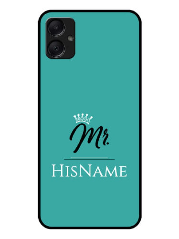 Custom Galaxy M05 Custom Glass Phone Case - Mr With Name Design