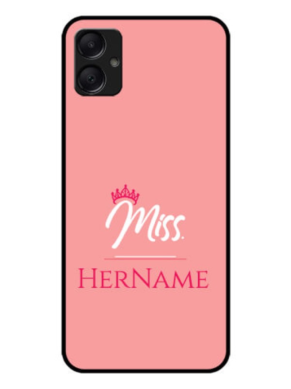Custom Galaxy M05 Custom Glass Phone Case - Mrs With Name Design