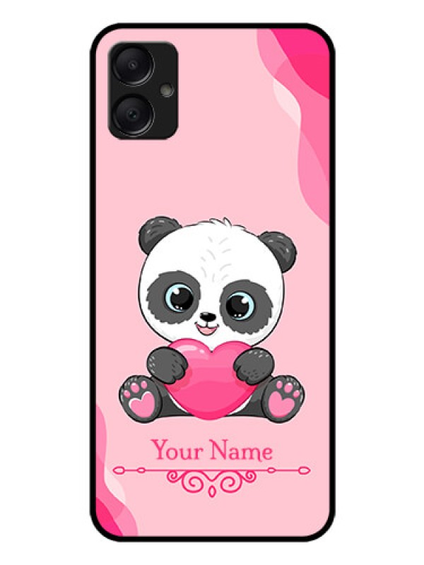 Custom Galaxy M05 Custom Glass Phone Case - Cute Panda Design