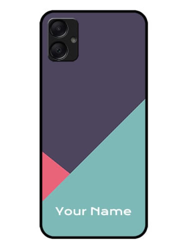 Custom Galaxy M05 Custom Glass Phone Case - Tri Color Abstract Design