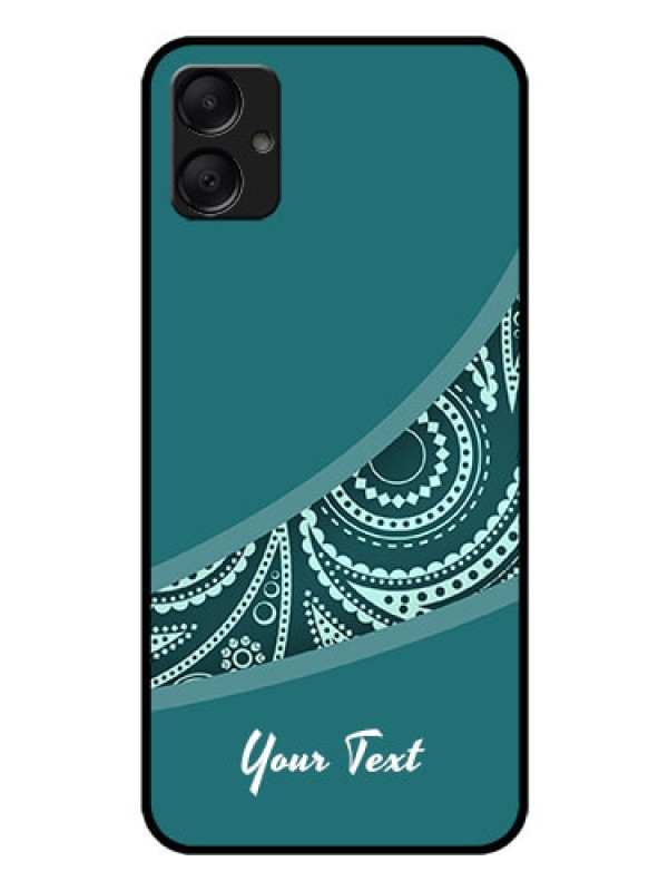 Custom Galaxy M05 Custom Glass Phone Case - Semi Visible Floral Design