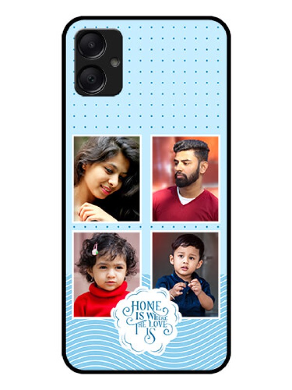 Custom Galaxy M05 Custom Glass Phone Case - Cute Love Quote With 4 Pic Upload Design
