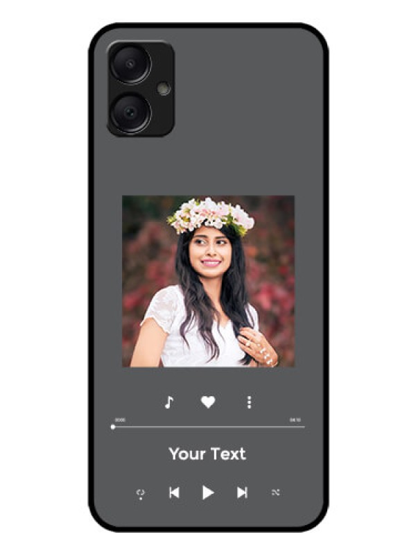 Custom Galaxy M05 Custom Glass Phone Case - Play The Music Design