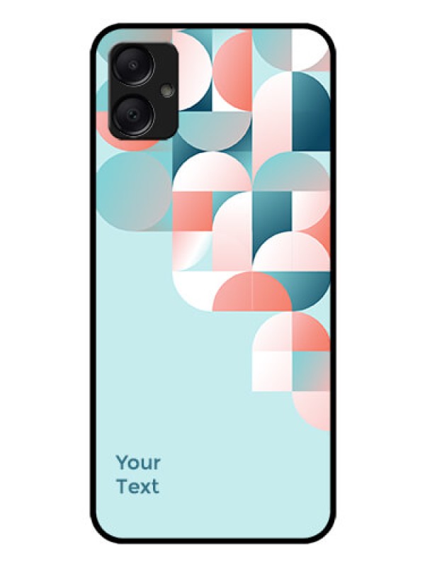 Custom Galaxy M05 Custom Glass Phone Case - Stylish Semi - Circle Pattern Design