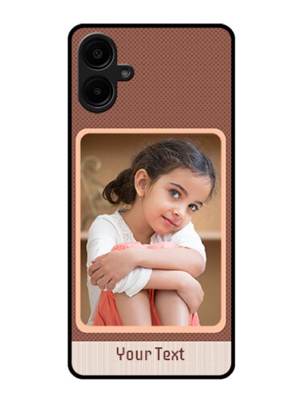 Custom Galaxy M06 Custom Glass Phone Case - Simple Pic Upload Design