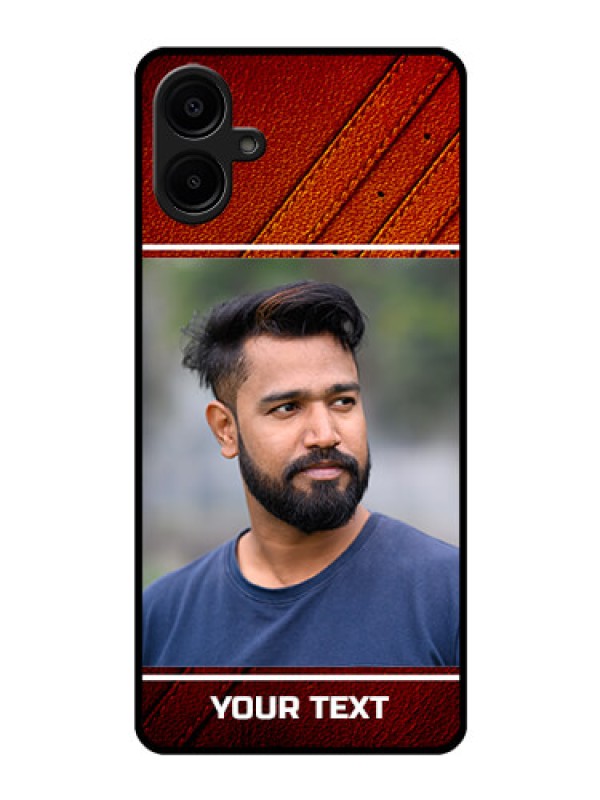 Custom Galaxy M06 Custom Glass Phone Case - Leather Phone Case Design