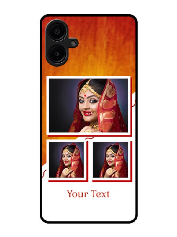 Custom Galaxy M06 Custom Glass Phone Case - Wedding Memories Design