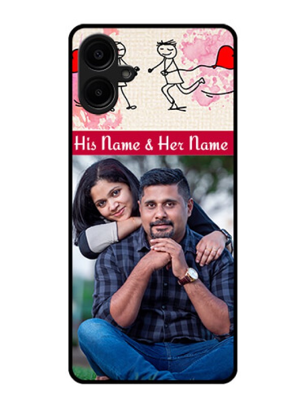 Custom Galaxy M06 Custom Glass Phone Case - You And Me Case Design