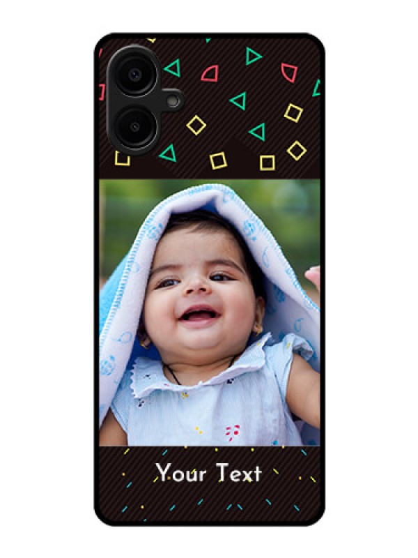 Custom Galaxy M06 Custom Glass Phone Case - With Confetti Birthday Design