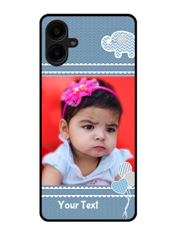 Custom Galaxy M06 Custom Glass Phone Case - With Kids Pattern Design