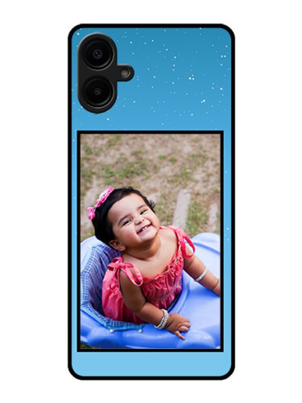 Custom Galaxy M06 Custom Glass Phone Case - Wave Pattern Colorful Design