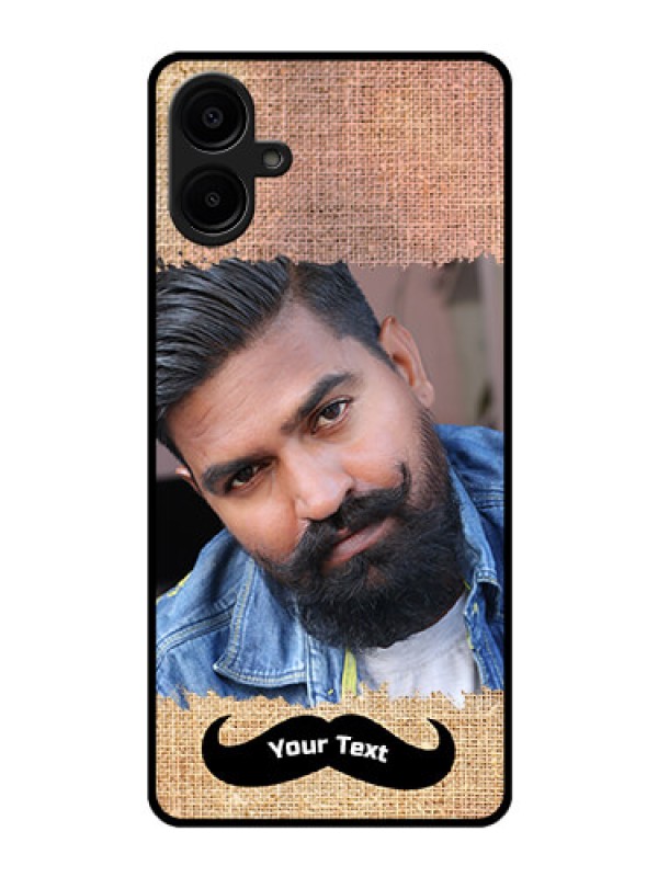 Custom Galaxy M06 Custom Glass Phone Case - With Texture Design