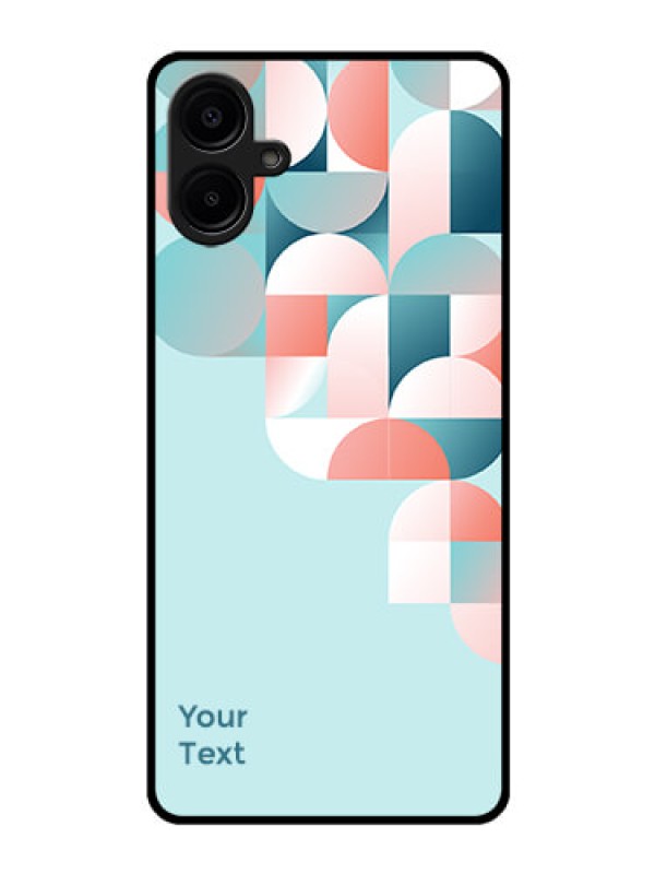 Custom Galaxy M06 Custom Glass Phone Case - Stylish Semi - Circle Pattern Design
