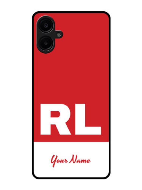 Custom Galaxy M06 Custom Glass Phone Case - Dual Tone Custom Text Design