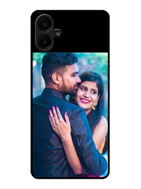 Custom Galaxy M06 Custom Glass Phone Case - Upload Full Picture With Custom Color Design