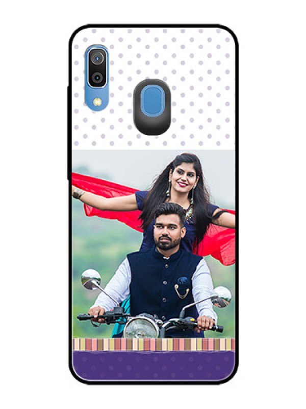 Custom Galaxy M10s Photo Printing on Glass Case  - Cute Family Design