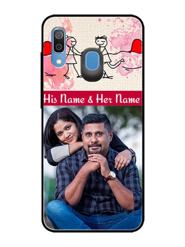 Custom Galaxy M10s Photo Printing on Glass Case  - You and Me Case Design