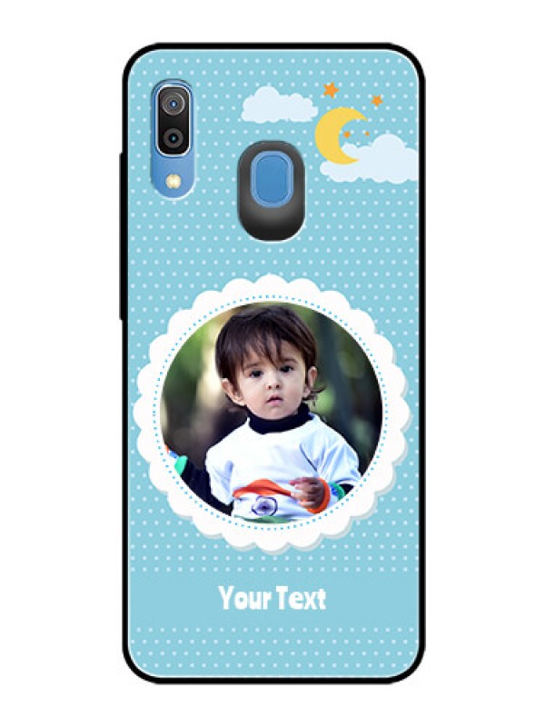 Custom Galaxy M10s Personalised Glass Phone Case  - Violet Pattern Design
