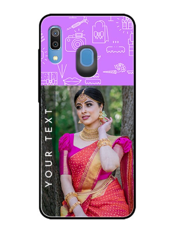 Custom Galaxy M10s Custom Glass Mobile Case  - Birthday Icons Design