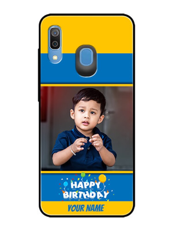 Custom Galaxy M10s Custom Glass Mobile Case  - Birthday Wishes Design