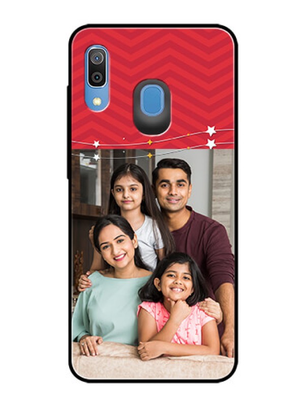 Custom Galaxy M10s Personalized Glass Phone Case  - Happy Family Design