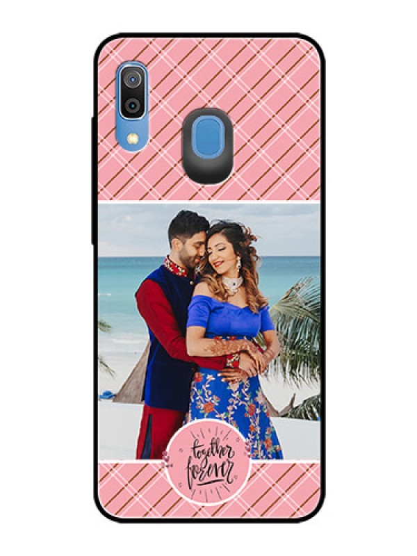 Custom Galaxy M10s Personalized Glass Phone Case  - Together Forever Design