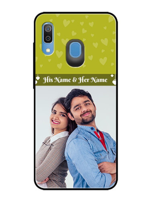 Custom Galaxy M10s Custom Glass Phone Case  - You & Me Heart Design