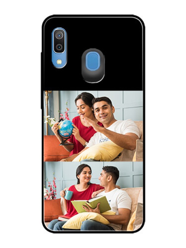 Custom Galaxy M10s 2 Images on Glass Phone Cover